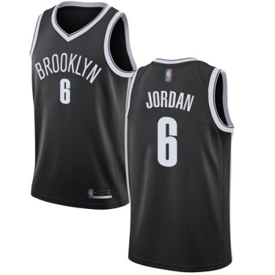 NikeBrooklyn Nets #6 DeAndre Jordan Black Youth NBA Swingman Icon Edition Jersey